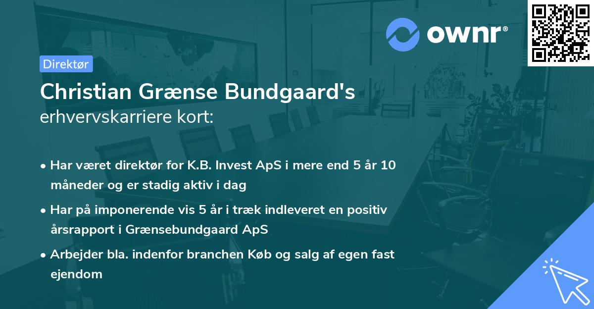 Christian Grænse Bundgaard's erhvervskarriere kort