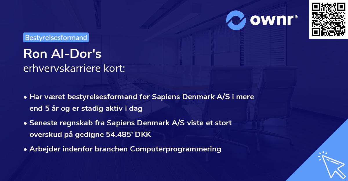 Ron Al-Dor's erhvervskarriere kort