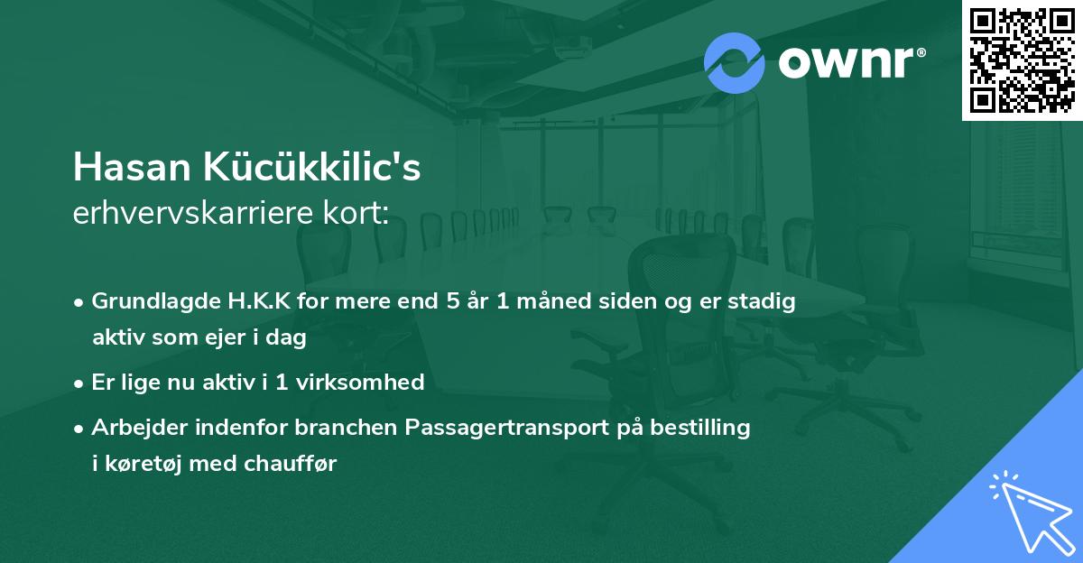 Hasan Kücükkilic's erhvervskarriere kort