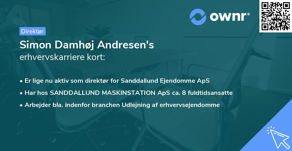 Simon Damhøj Andresen's erhvervskarriere kort