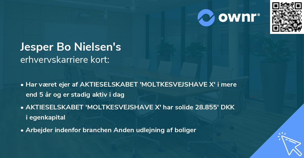 Jesper Bo Nielsen's erhvervskarriere kort