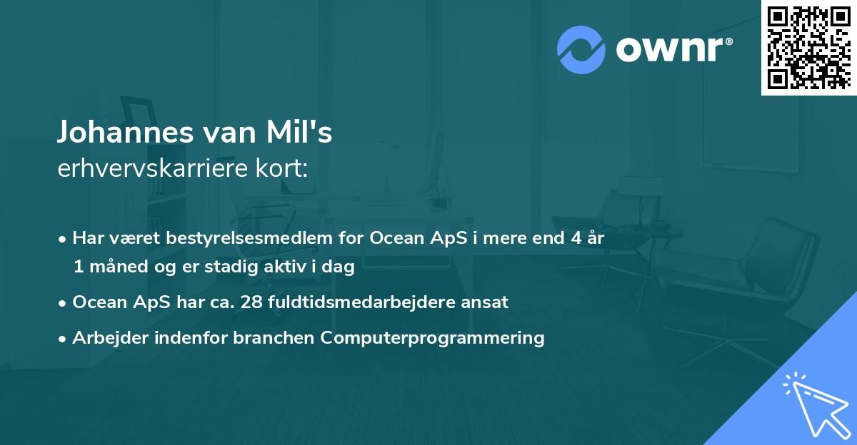 Johannes van Mil's erhvervskarriere kort