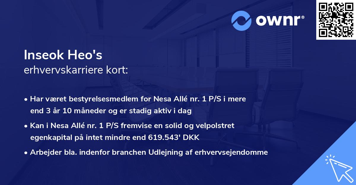 Inseok Heo's erhvervskarriere kort