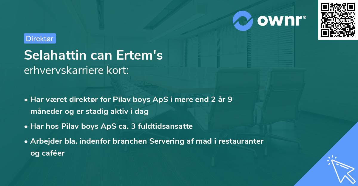 Selahattin can Ertem's erhvervskarriere kort