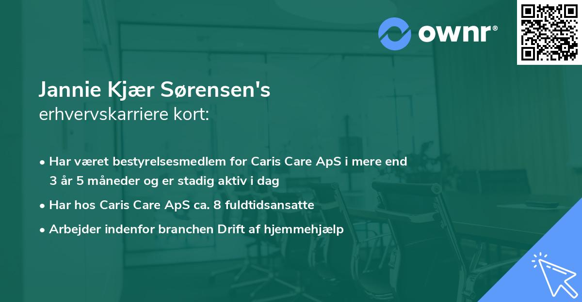Jannie Kjær Sørensen's erhvervskarriere kort