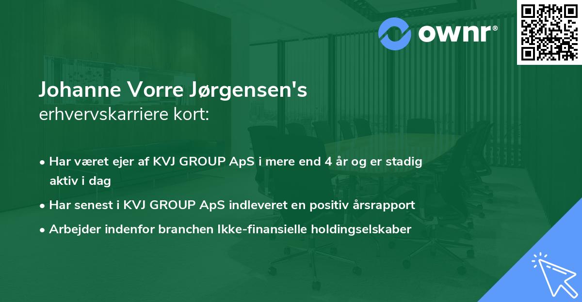 Johanne Vorre Jørgensen's erhvervskarriere kort