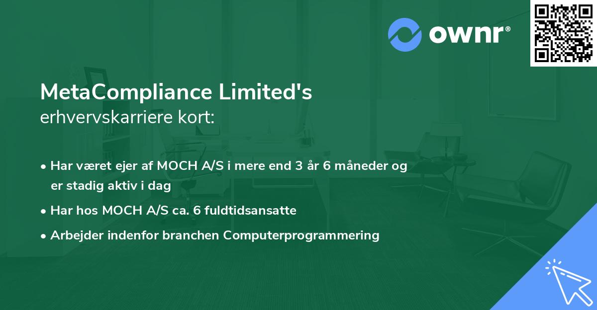 MetaCompliance Limited's erhvervskarriere kort