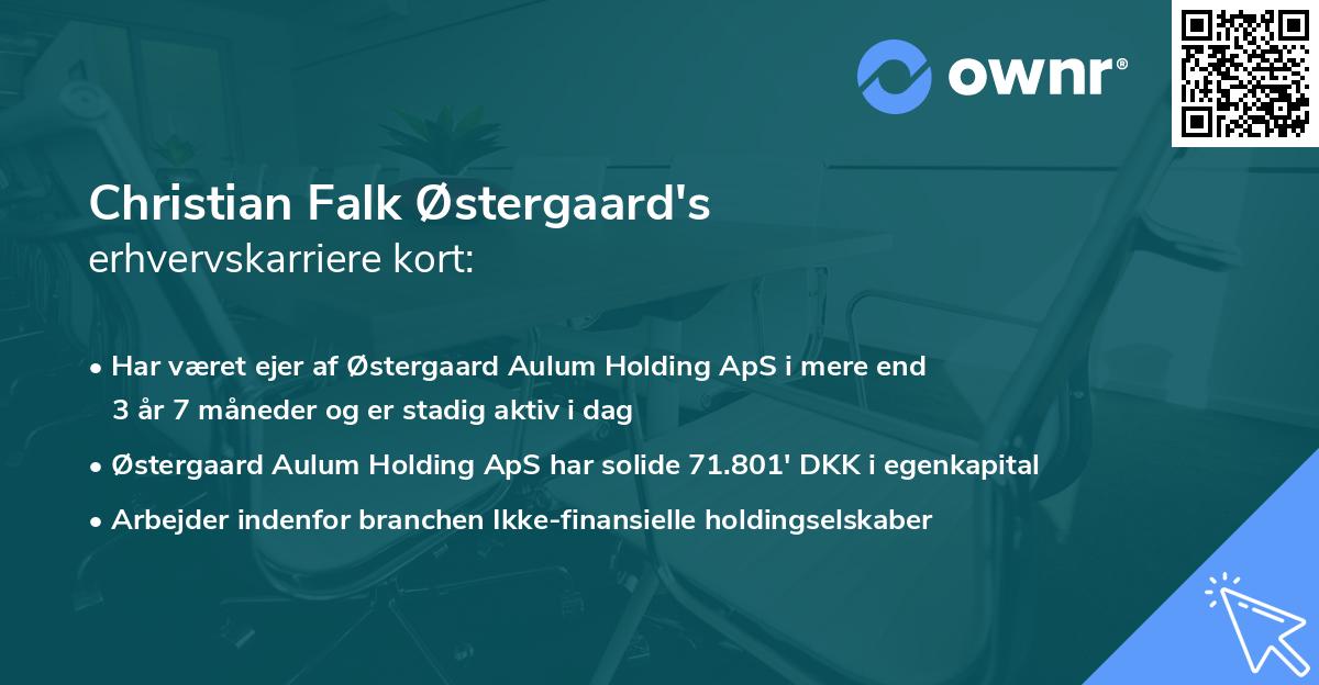 Christian Falk Østergaard's erhvervskarriere kort