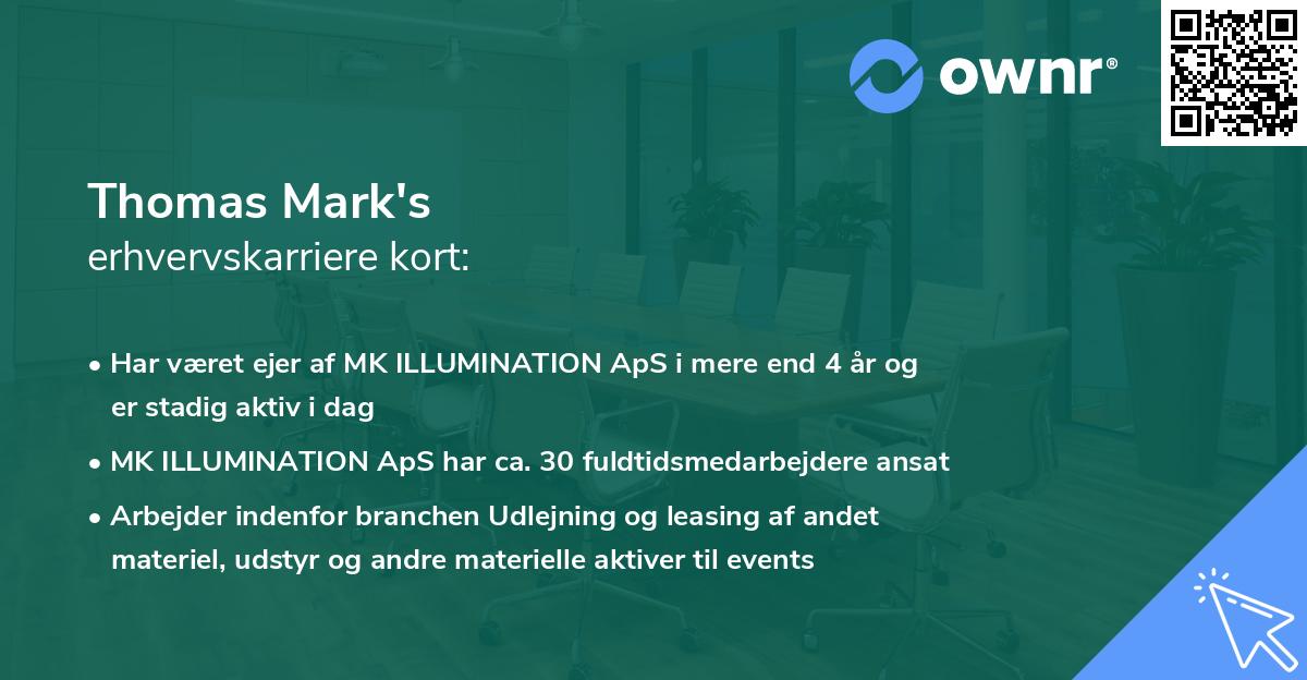 Thomas Mark's erhvervskarriere kort