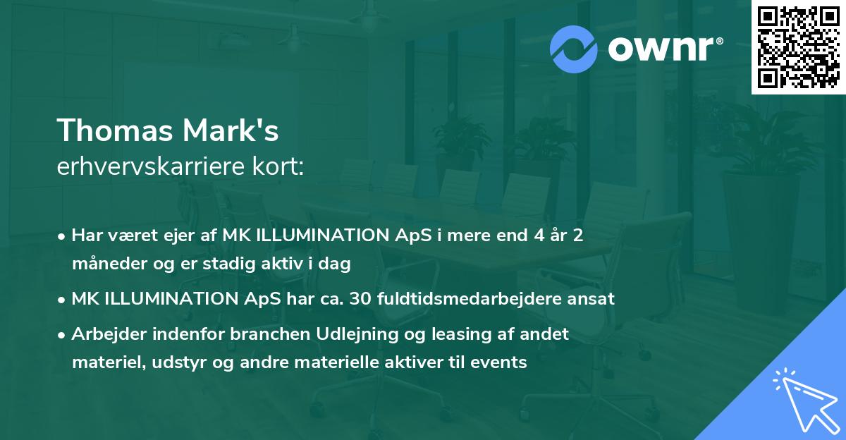 Thomas Mark's erhvervskarriere kort