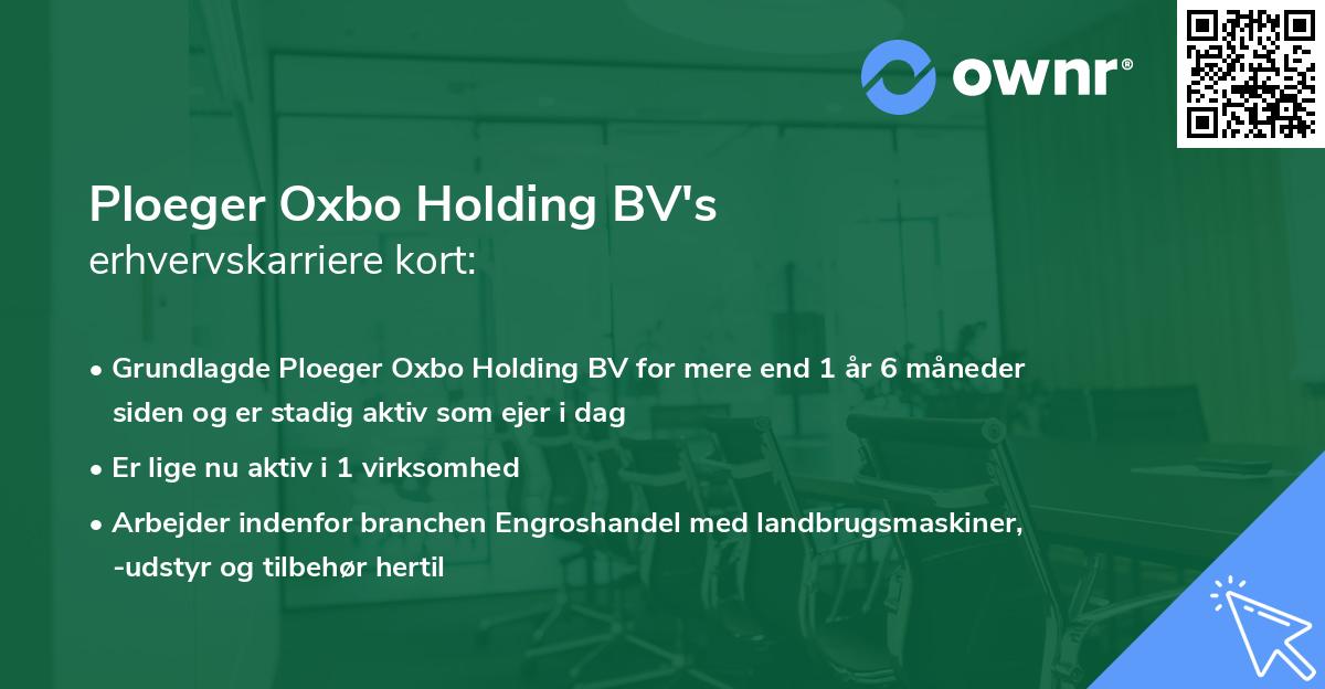 Ploeger Oxbo Holding BV's erhvervskarriere kort