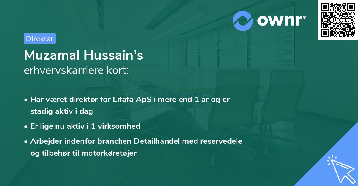 Muzamal Hussain's erhvervskarriere kort