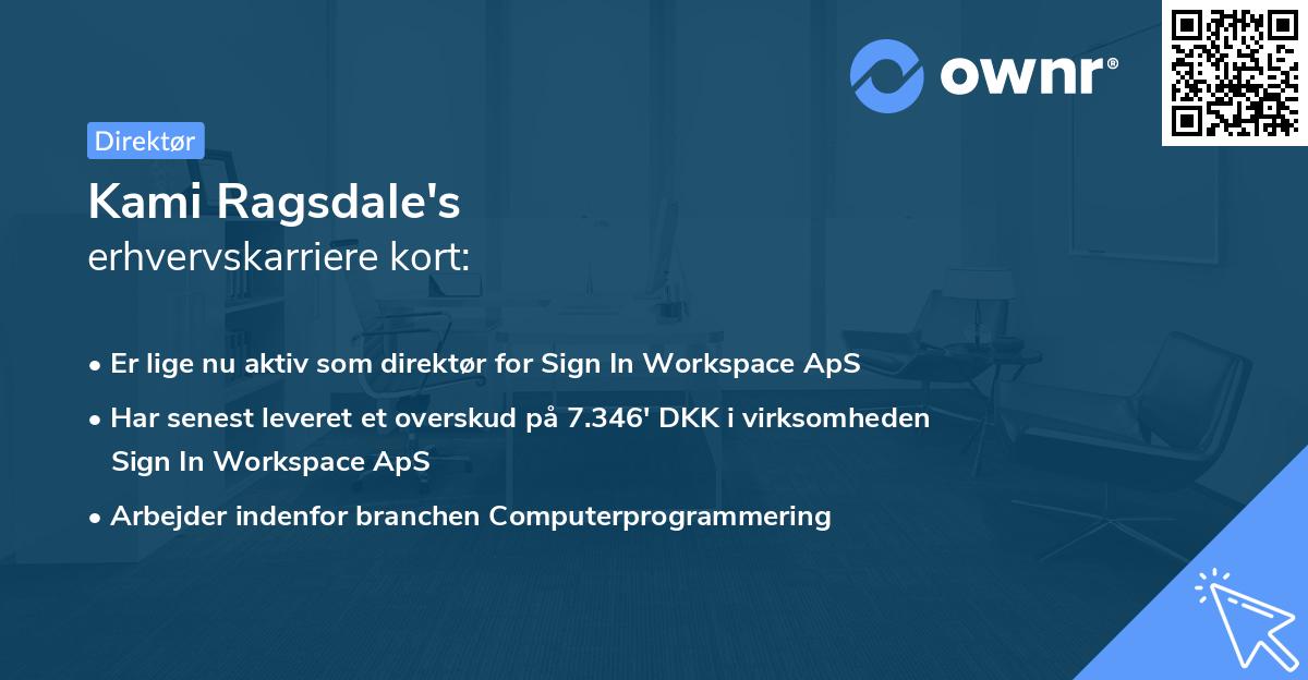 Kami Ragsdale's erhvervskarriere kort