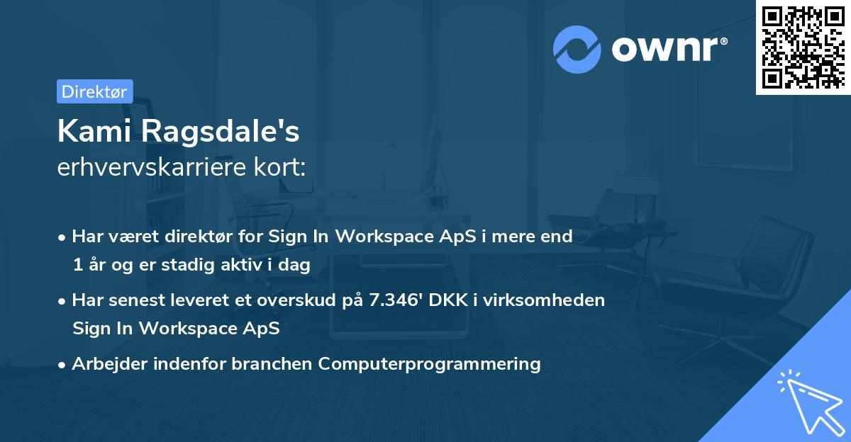 Kami Ragsdale's erhvervskarriere kort