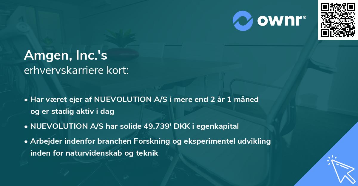 Amgen, Inc.'s erhvervskarriere kort