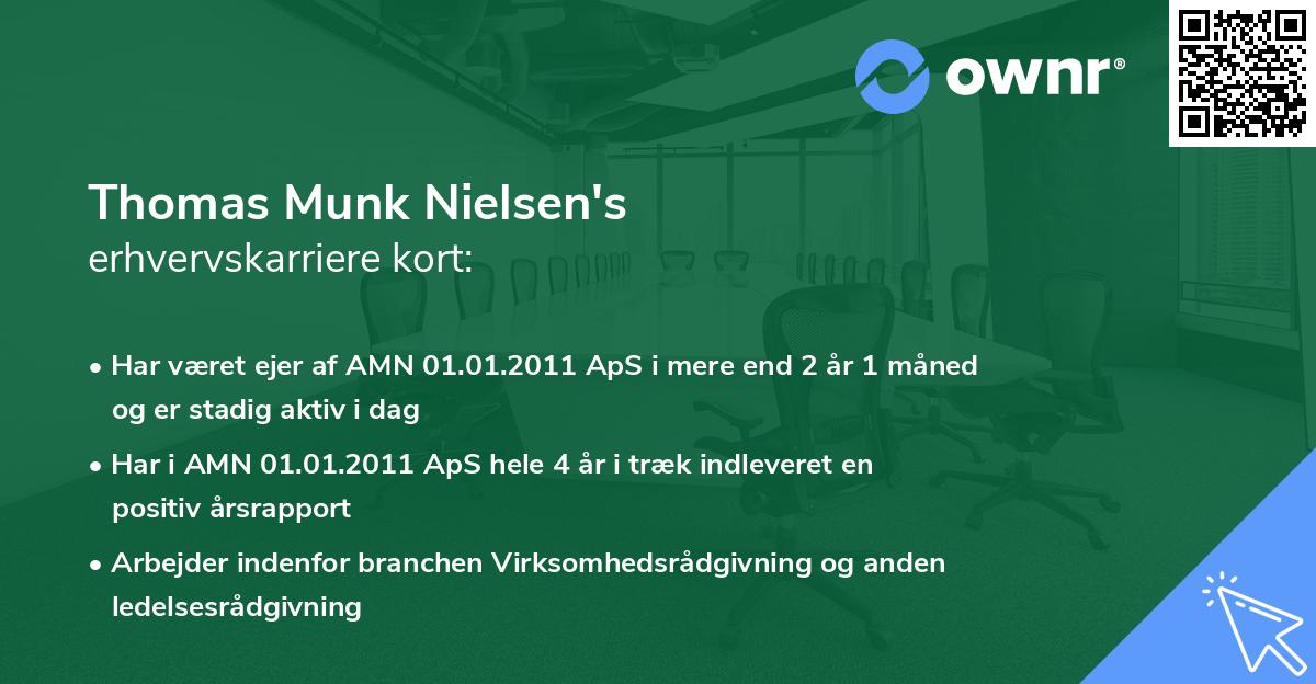 Thomas Munk Nielsen's erhvervskarriere kort