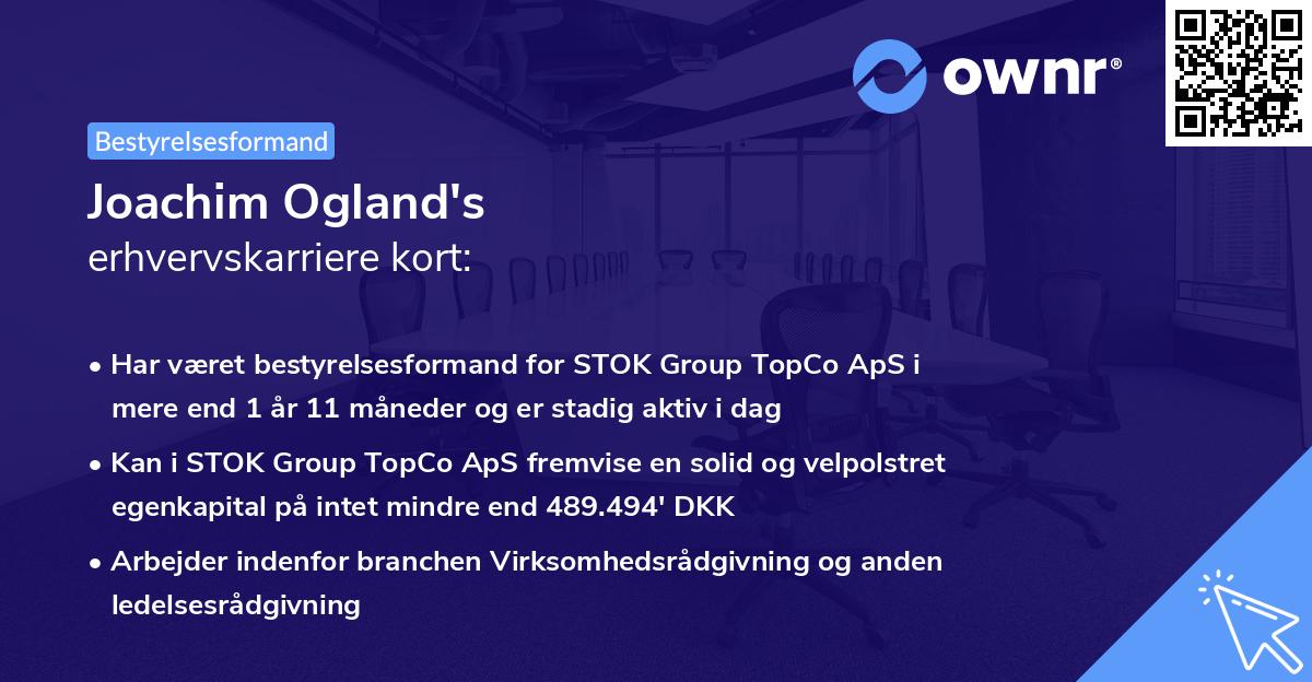 Joachim Ogland's erhvervskarriere kort