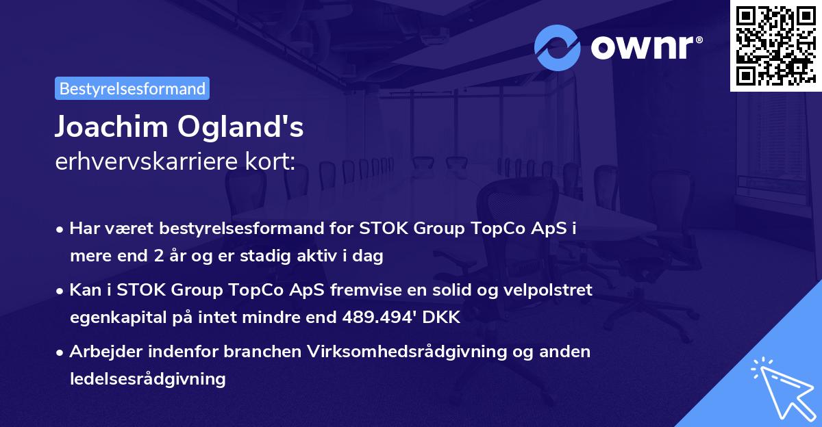 Joachim Ogland's erhvervskarriere kort