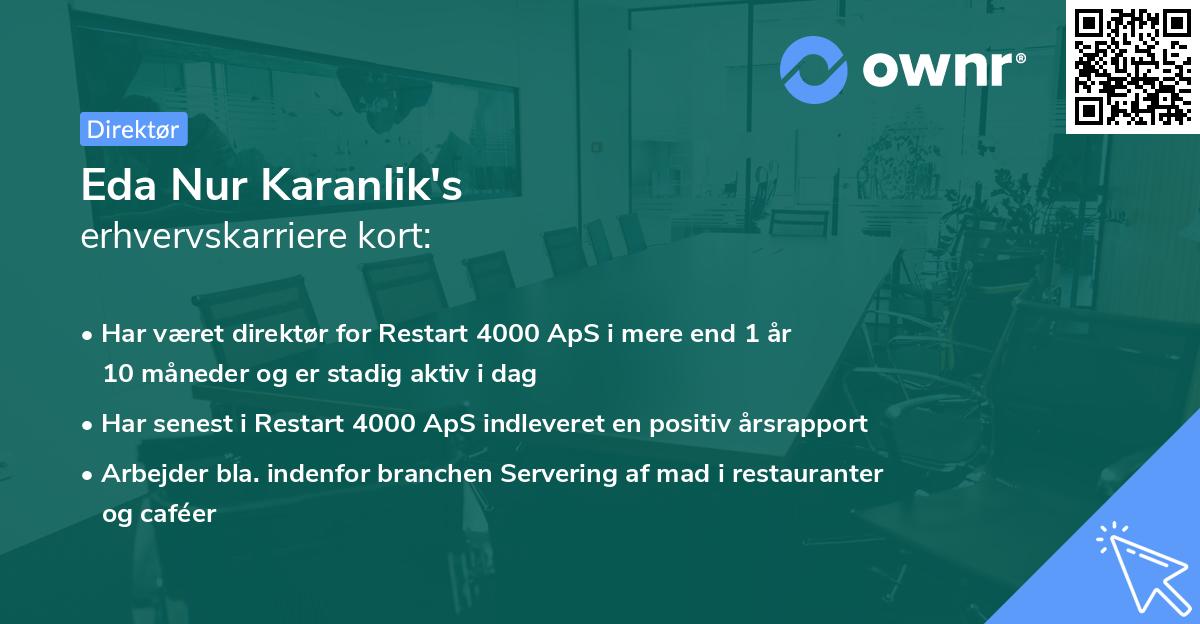 Eda Nur Karanlik's erhvervskarriere kort