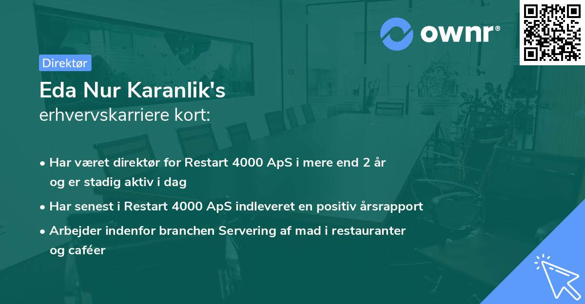 Eda Nur Karanlik's erhvervskarriere kort