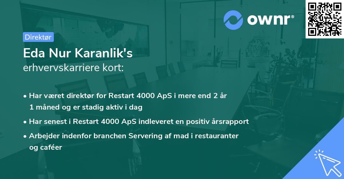 Eda Nur Karanlik's erhvervskarriere kort