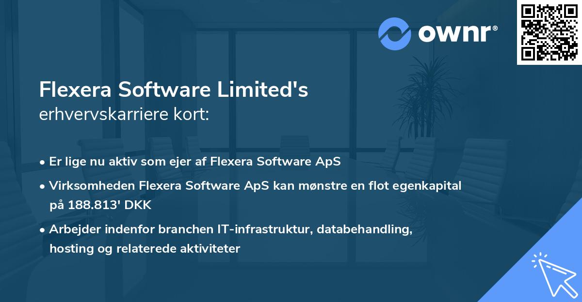 Flexera Software Limited's erhvervskarriere kort