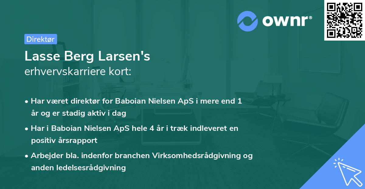 Lasse Berg Larsen's erhvervskarriere kort
