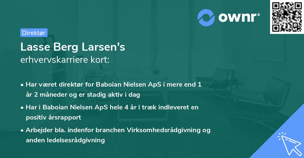 Lasse Berg Larsen's erhvervskarriere kort