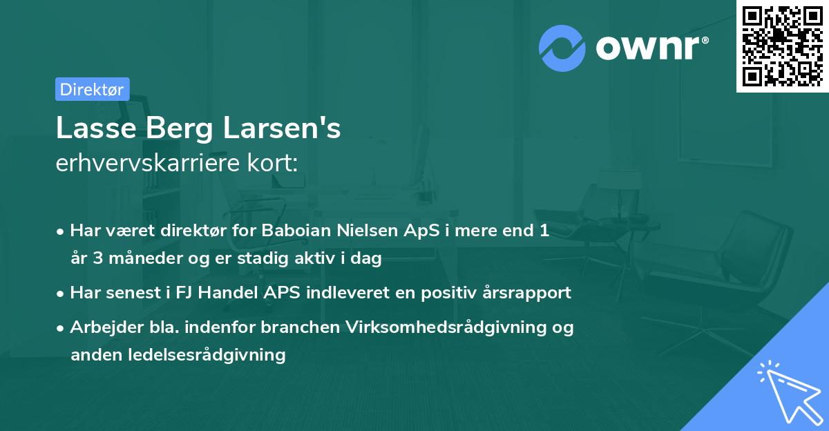 Lasse Berg Larsen's erhvervskarriere kort