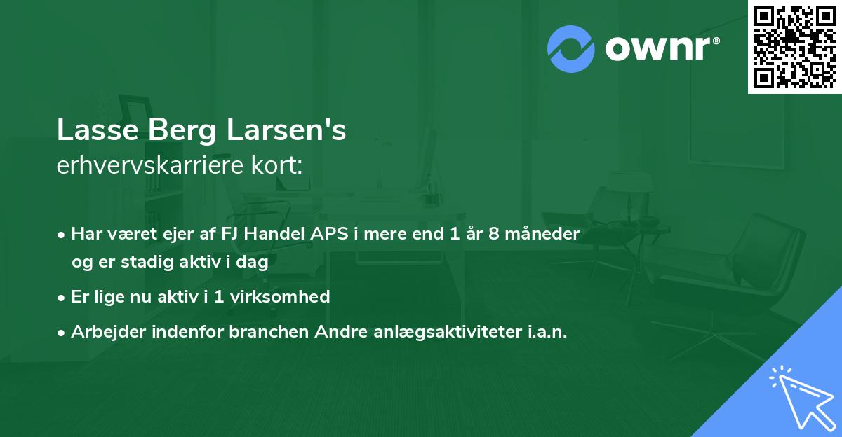 Lasse Berg Larsen's erhvervskarriere kort