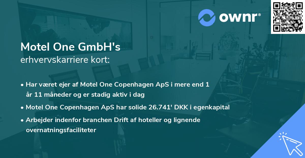 Motel One GmbH's erhvervskarriere kort