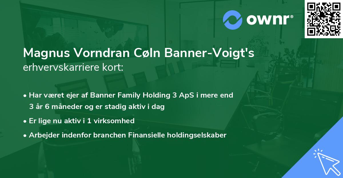 Magnus Vorndran Cøln Banner-Voigt's erhvervskarriere kort