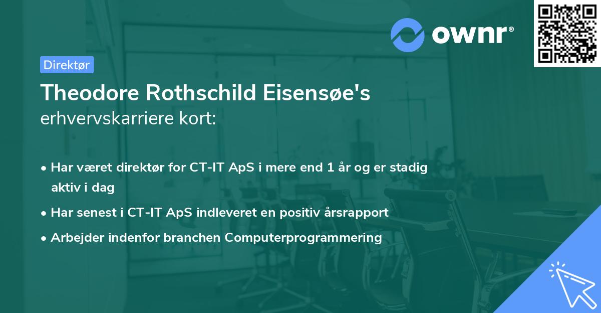 Theodore Rothschild Eisensøe's erhvervskarriere kort