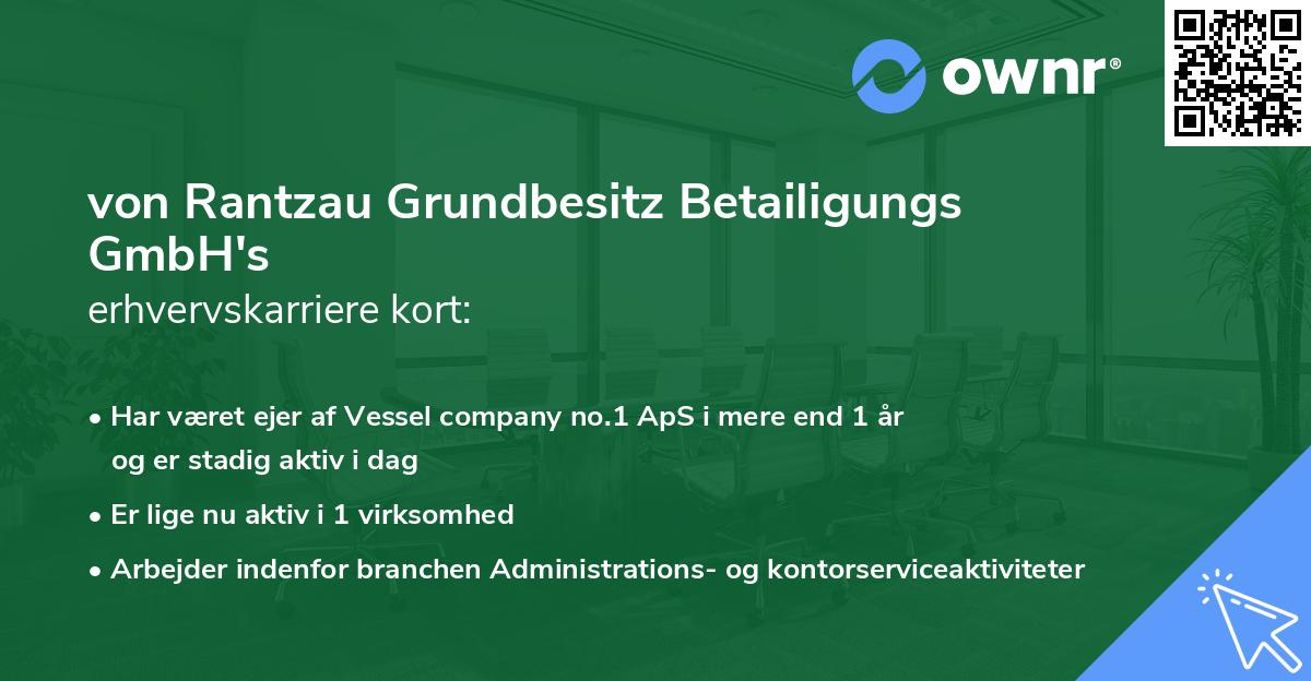 von Rantzau Grundbesitz Betailigungs GmbH's erhvervskarriere kort