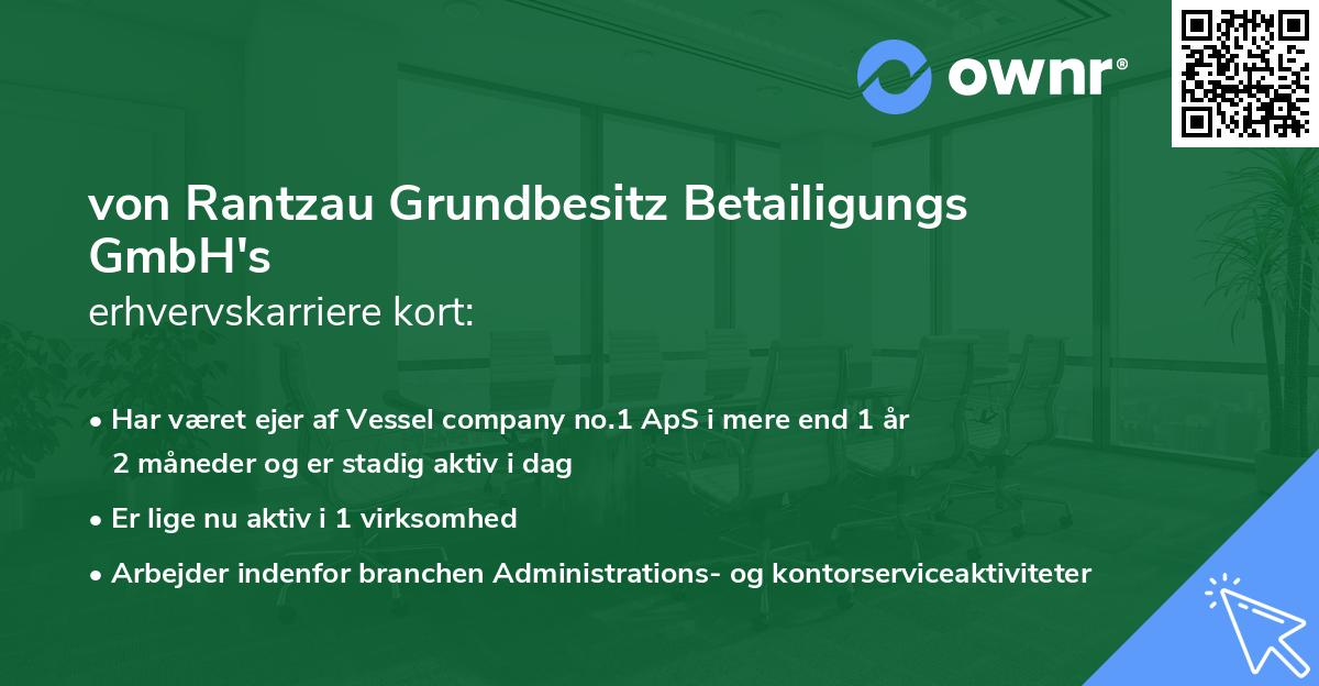 von Rantzau Grundbesitz Betailigungs GmbH's erhvervskarriere kort