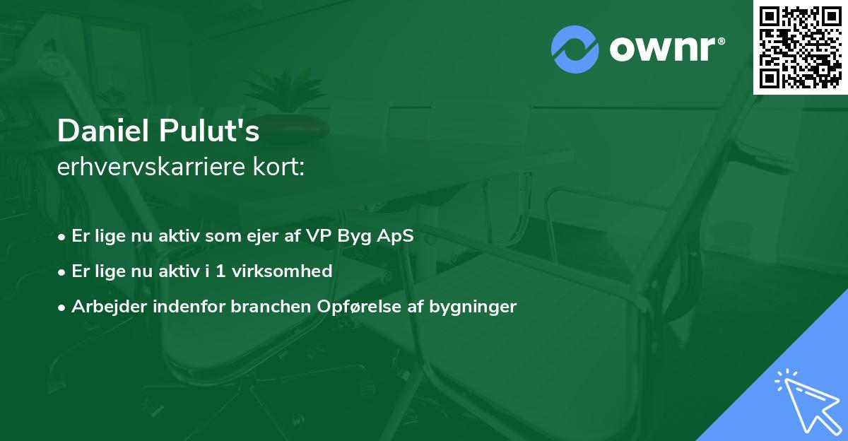 Daniel Pulut's erhvervskarriere kort