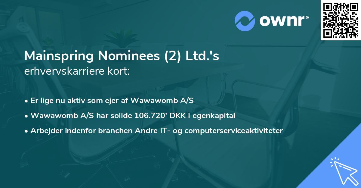 Mainspring Nominees (2) Ltd.'s erhvervskarriere kort