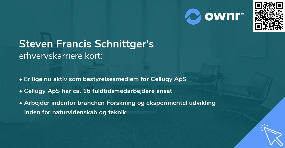 Steven Francis Schnittger's erhvervskarriere kort