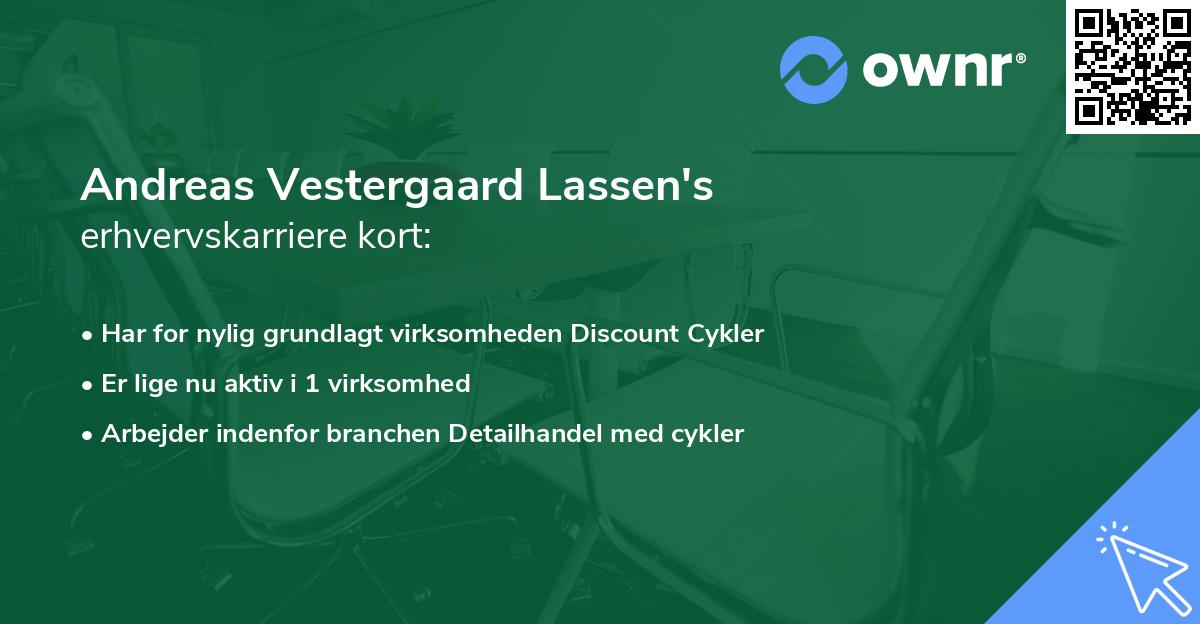 Andreas Vestergaard Lassen's erhvervskarriere kort