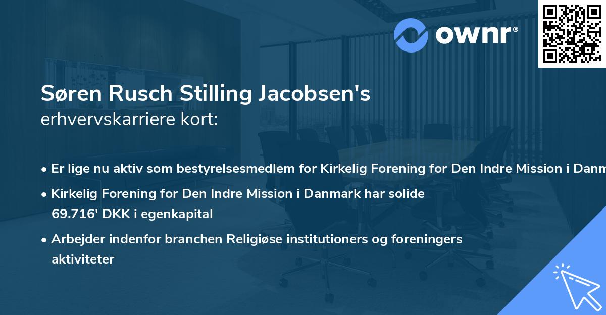 Søren Rusch Stilling Jacobsen's erhvervskarriere kort