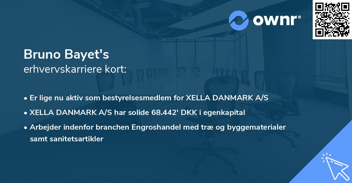Bruno Bayet's erhvervskarriere kort