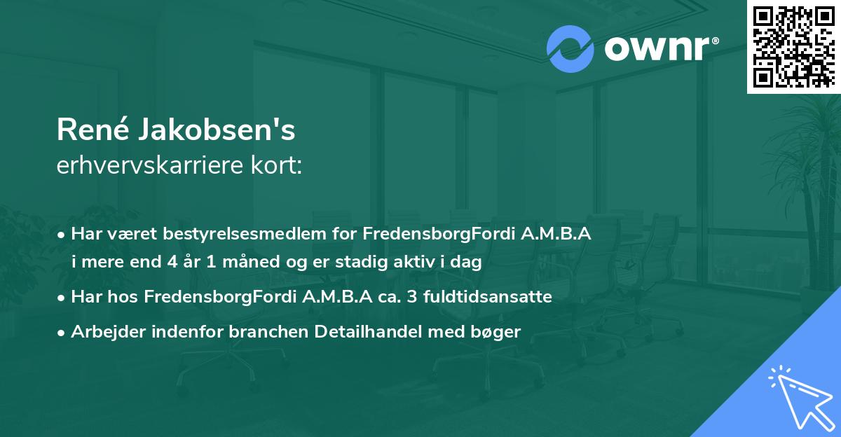 René Jakobsen's erhvervskarriere kort