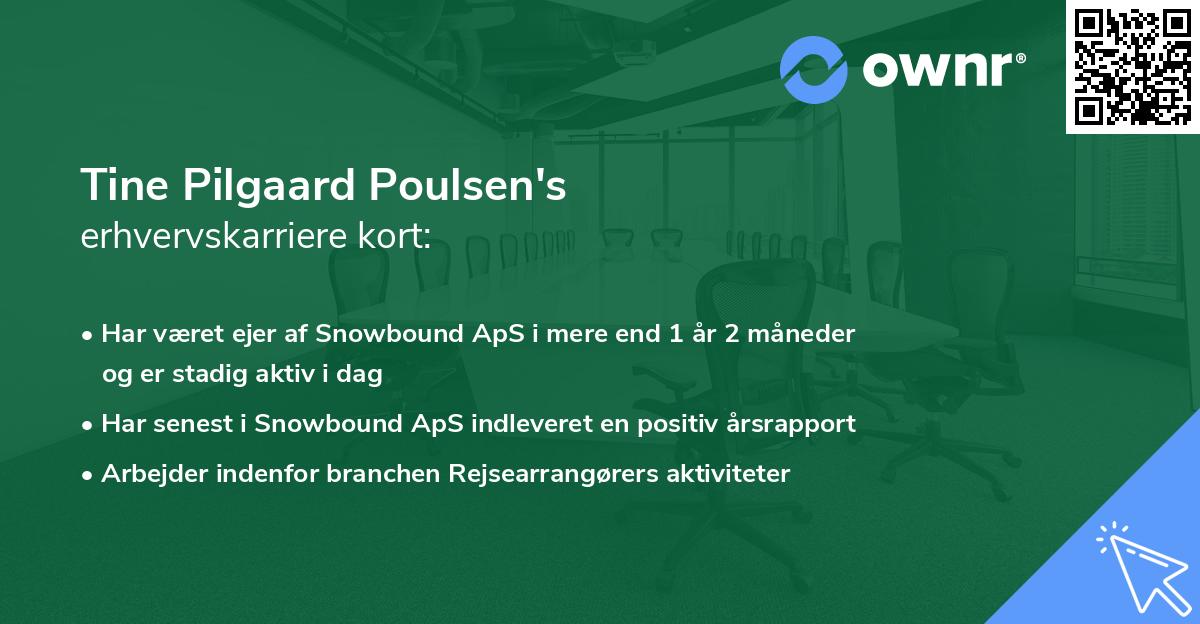 Tine Pilgaard Poulsen's erhvervskarriere kort