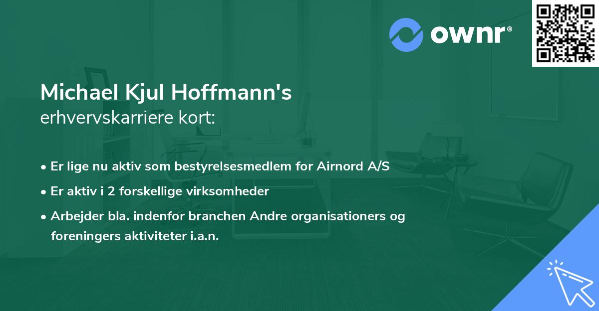 Michael Kjul Hoffmann's erhvervskarriere kort