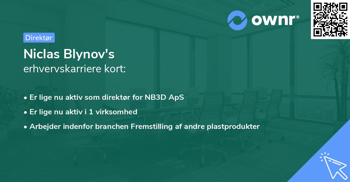 Niclas Blynov's erhvervskarriere kort