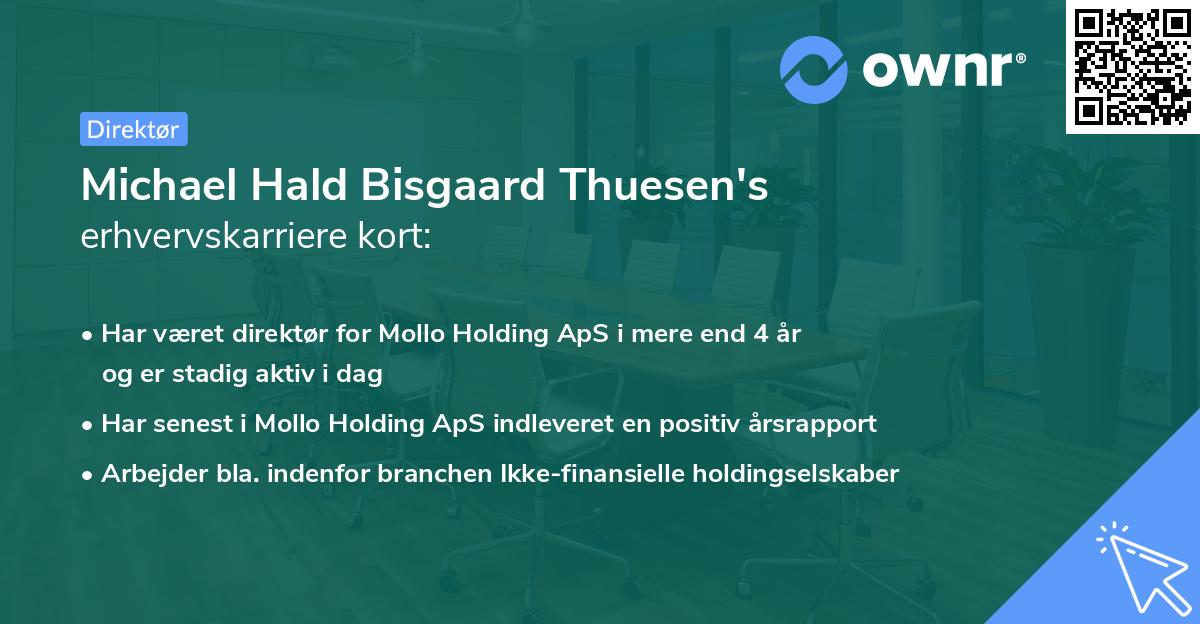 Michael Hald Bisgaard Thuesen's erhvervskarriere kort