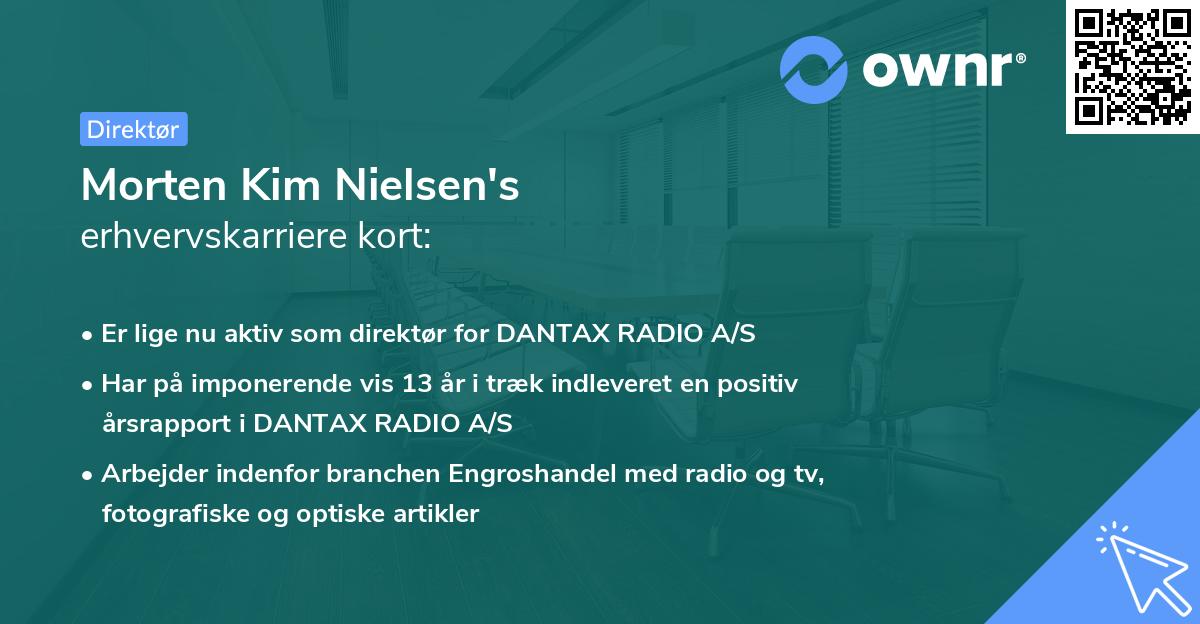 Morten Kim Nielsen's erhvervskarriere kort