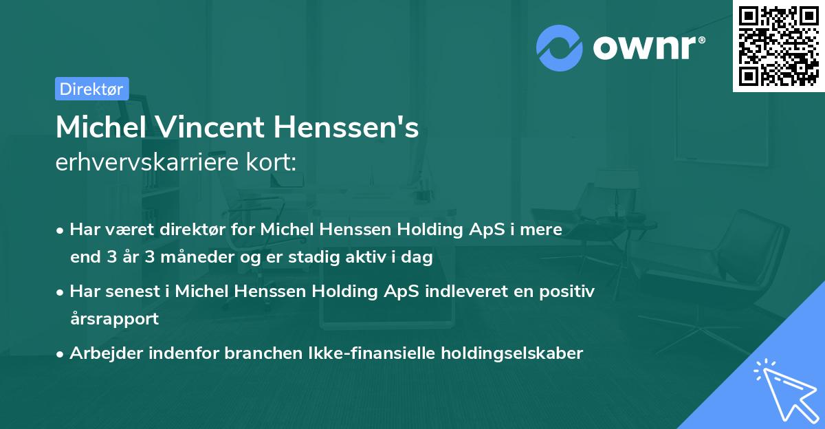 Michel Vincent Henssen's erhvervskarriere kort