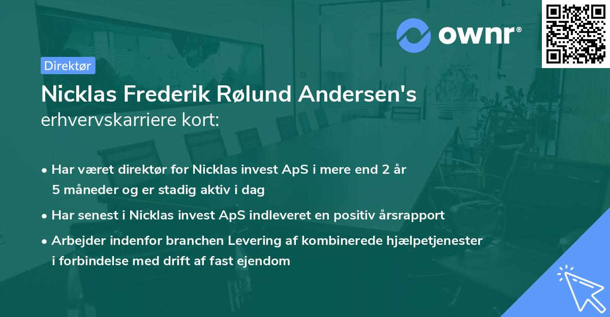 Nicklas Frederik Rølund Andersen's erhvervskarriere kort