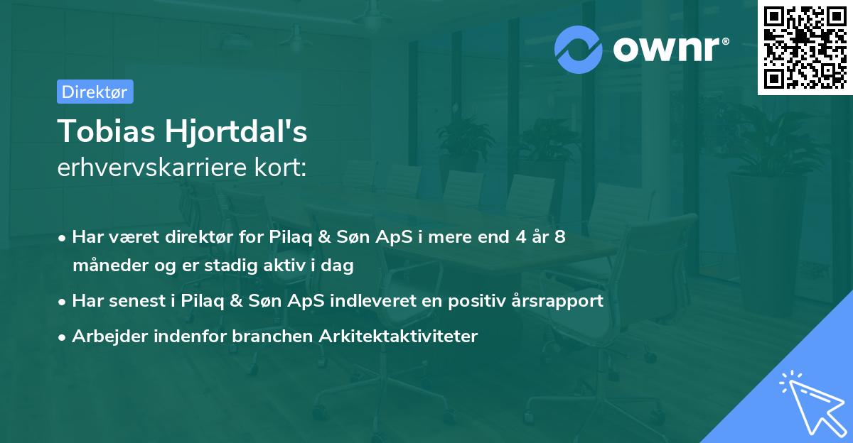 Tobias Hjortdal's erhvervskarriere kort
